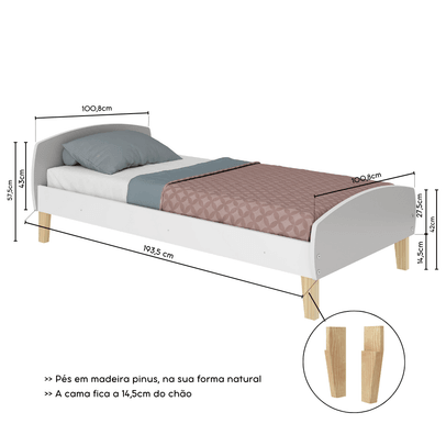 Cama Infantil Montessoriana Aurora Fume - Movelbras