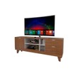 Rack para TV Até 60 Polegadas Oklahoma 1 Porta 2 Gavetas Pinho/Off White - Panorama Móveis