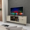 Rack para TV Até 60 Polegadas Oklahoma 1 Porta 2 Gavetas Off White/Carvalho - Panorama Móveis