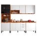 Cozinha Completa Firenze 13 Portas 2 Gavetas Amêndola Touch/Branco - Demóbile