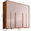 Guarda-Roupa Casal Espartacus 6 Portas 6 Gavetas Freijó/Off White - Caemmun