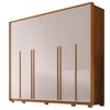 Guarda-Roupa Casal Espartacus 6 Portas 6 Gavetas Freijó/Off White - Caemmun