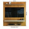Painel para TV Até 60 Polegadas Alexandria 2 Prateleiras Off White - Panorama Móveis
