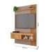 Painel para TV Até 50 Polegadas Jade 1 Porta com Ripado Buriti/Fendi - Caemmun