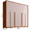 Guarda-Roupa Casal Quintus 6 Portas 6 Gavetas Freijó/Off White - Caemmun