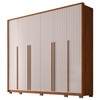 Guarda-Roupa Casal Quintus 6 Portas 6 Gavetas Freijó/Off White - Caemmun