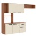 Cozinha Compacta Lis 5 Portas 1 Gaveta Manchester/Champagne - Fellicci