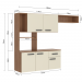 Cozinha Compacta Lis 5 Portas 1 Gaveta Manchester/Champagne - Fellicci