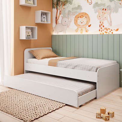 Bicama Caracol Solteiro Branco - Movelbras