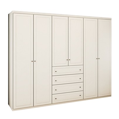 Guarda-Roupa Casal Arizona 6 Portas 4 Gavetas Branco - Panorama Móveis