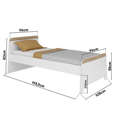 Cama Infantil Lorenza Branco - Movelbras