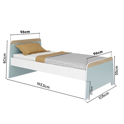 Cama Infantil Lorenza Verde Bellagio - Movelbras