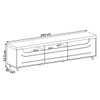 Rack para TV Até 75 Polegadas Urano 2 Portas 1 Gaveta Pinho/Off White - Pnr Móveis