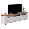 Rack para TV Até 75 Polegadas Urano 2 Portas 1 Gaveta Pinho/Off White - Pnr Móveis