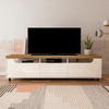 Rack para TV Até 75 Polegadas Urano 2 Portas 1 Gaveta Pinho/Off White - Pnr Móveis