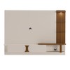 Painel para TV Até 65 Polegadas Urban 2 Portas com Led Off White/Pinho Ripado - Pnr Móveis