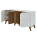 Balcão Buffet Seleto 4 Portas 2 Prateleiras Off White/Pinho Ripado - Pnr Móveis