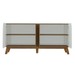 Balcão Buffet Seleto 4 Portas 2 Prateleiras Off White/Pinho Ripado - Pnr Móveis