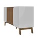 Balcão Buffet Seleto 4 Portas 2 Prateleiras Off White/Pinho Ripado - Pnr Móveis