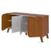 Balcão Buffet Seleto 4 Portas 2 Prateleiras Cedro/Off White - Pnr Móveis