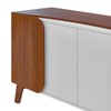 Balcão Buffet Seleto 4 Portas 2 Prateleiras Cedro/Off White - Pnr Móveis
