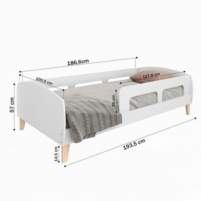 Cama Infantil Jardim Branco - Movelbras