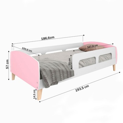 Cama Infantil Jardim Rosa - Movelbras