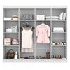 Closet Casal em L Ele e Ela 4 Metros 16 Prateleiras 4 Cabideiros Branco Fosco - Panorama Móveis
