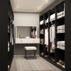Closet Casal em L Ele e Ela 4 Metros 16 Prateleiras 4 Cabideiros Preto Fosco - Panorama Móveis