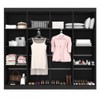 Closet Casal em L Ele e Ela 4 Metros 16 Prateleiras 4 Cabideiros Preto Fosco - Panorama Móveis