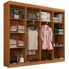 Closet Casal em L Ele e Ela 4 Metros 16 Prateleiras 4 Cabideiros Cinamomo Fosco - Panorama Móveis
