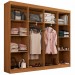 Closet Casal em L Ele e Ela 4 Metros 16 Prateleiras 4 Cabideiros Cinamomo Fosco - Panorama Móveis