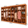 Closet Casal em L Ele e Ela 4 Metros 16 Prateleiras 4 Cabideiros Cinamomo Fosco - Panorama Móveis