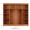 Closet Casal em L Ele e Ela 4 Metros 16 Prateleiras 4 Cabideiros Cinamomo Fosco - Panorama Móveis