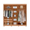 Guarda Roupa Casal Sophia 5 Portas 2 Gavetas Freijo/Off White - Caemmun