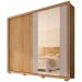 Guarda-Roupa Casal Moviment 2 Portas 4 Gavetas com Espelho Buriti/Fendi - Caemmun