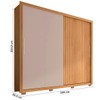Guarda-Roupa Casal Moviment 2 Portas 4 Gavetas Buriti/Fendi - Caemmun