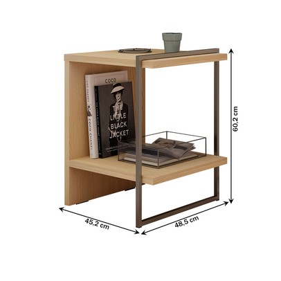 Mesa de Cabeceira Infinity 1 Prateleira Savana - Genialflex