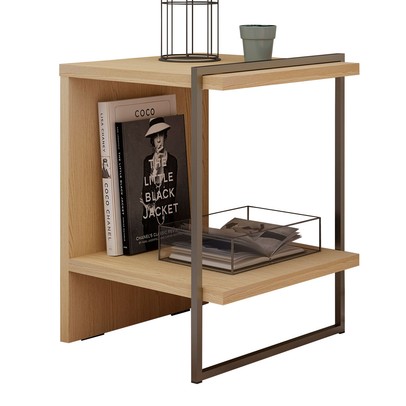 Mesa de Cabeceira Infinity 1 Prateleira Savana - Genialflex