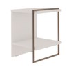 Mesa de Cabeceira Infinity 1 Prateleira Branco - Genialflex