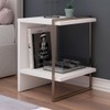 Mesa de Cabeceira Infinity 1 Prateleira Branco - Genialflex