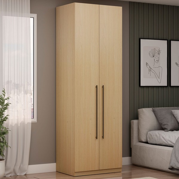Guarda-Roupa Solteiro Infinity 2 Portas 4 Prateleiras Savana - Genialflex