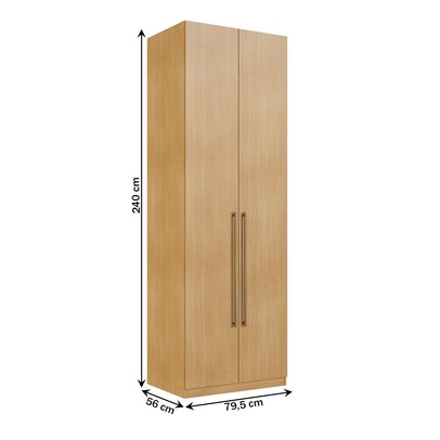 Guarda-Roupa Solteiro Infinity 2 Portas 4 Prateleiras Savana - Genialflex