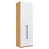 Guarda-Roupa Solteiro Infinity 2 Portas 3 Gavetas Savana/Branco - Genialflex