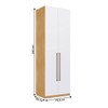 Guarda-Roupa Solteiro Infinity 2 Portas 3 Gavetas Savana/Branco - Genialflex
