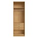 Guarda-Roupa Solteiro Infinity 2 Portas 3 Gavetas Savana - Genialflex