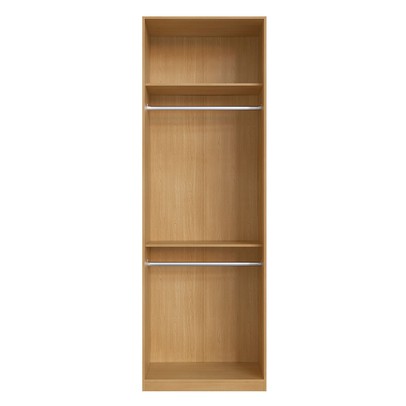 Guarda-Roupa Solteiro Infinity 2 Portas 2 Prateleiras Savana/Branco - Genialflex