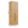 Guarda-Roupa Solteiro Infinity 2 Portas 2 Prateleiras Savana - Genialflex