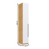 Guarda-Roupa Modulado Infinity 1 Porta 4 Prateleiras Savana/Branco - Genialflex
