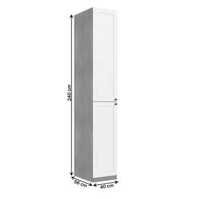 Guarda-Roupa Modulado Infinity 2 Portas 4 Prateleiras Savana/Branco 2058 - Genialflex